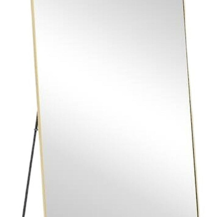 70" Gold Metal Wall Mounted Leaning And Freestanding Framed Standing Mirror