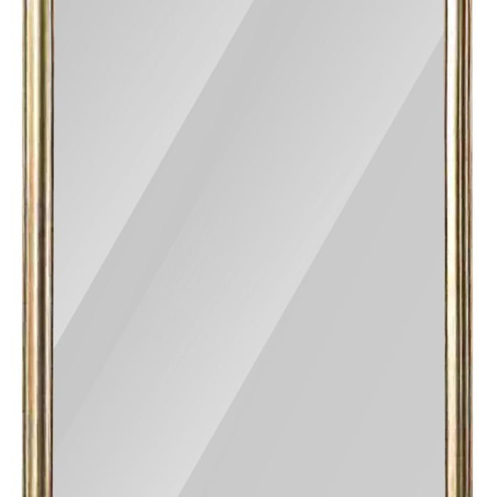 71" Golden Brown Wood Wall Mounted And Leaning Framed Full Length Mirror
