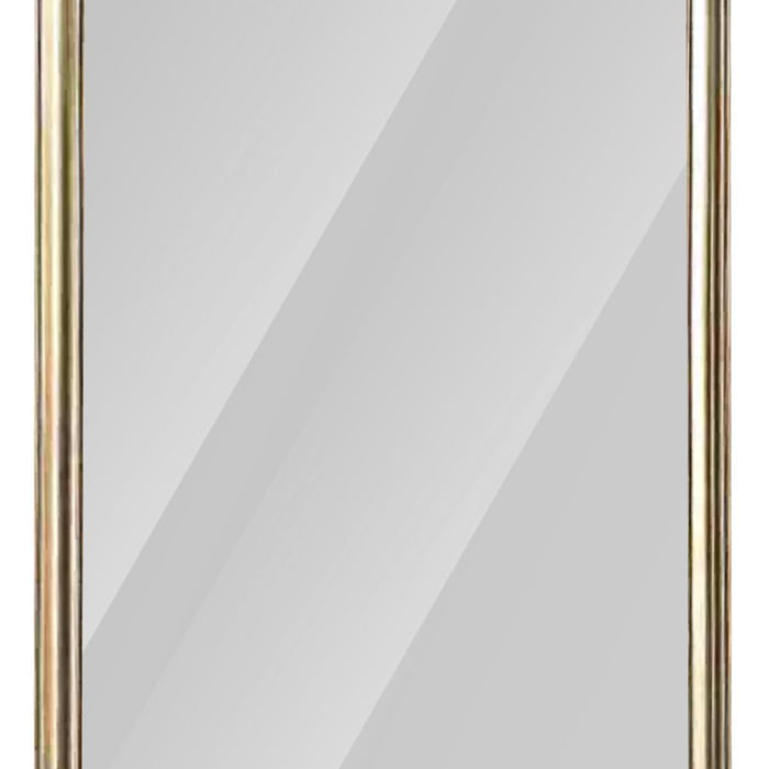71" Golden Brown Wood Wall Mounted And Leaning Framed Full Length Mirror