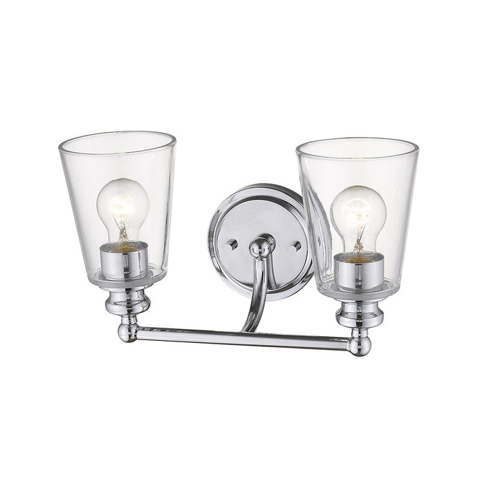 8" Silver And Clear Metal Vanity Flush Mounted Sconce