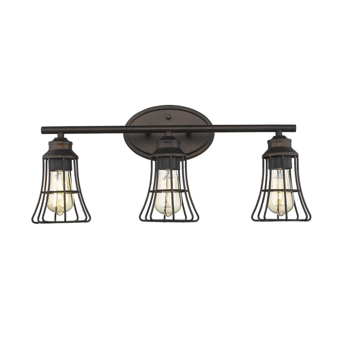 9" Bronze Metal Vanity Flush Mounted Sconce