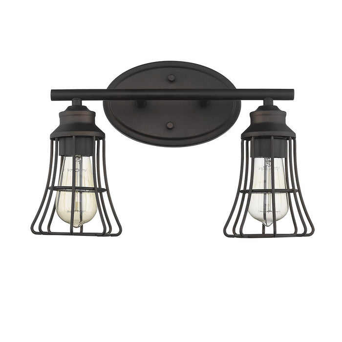 9" Bronze Metal Vanity Flush Mounted Sconce