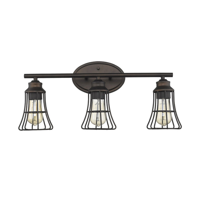 9" Bronze Metal Vanity Flush Mounted Sconce