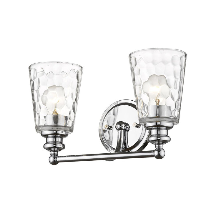 9" Silver And Clear Metal and Glass Vanity Flush Mounted Sconce