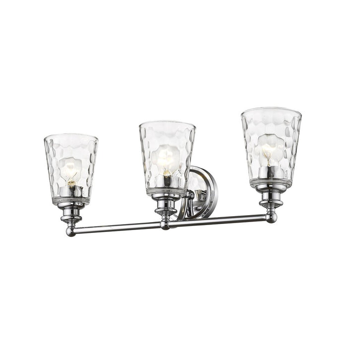9" Silver And Clear Metal and Glass Vanity Flush Mounted Sconce