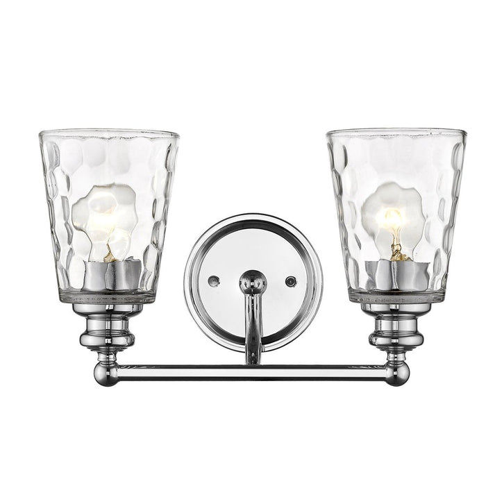 9" Silver And Clear Metal and Glass Vanity Flush Mounted Sconce