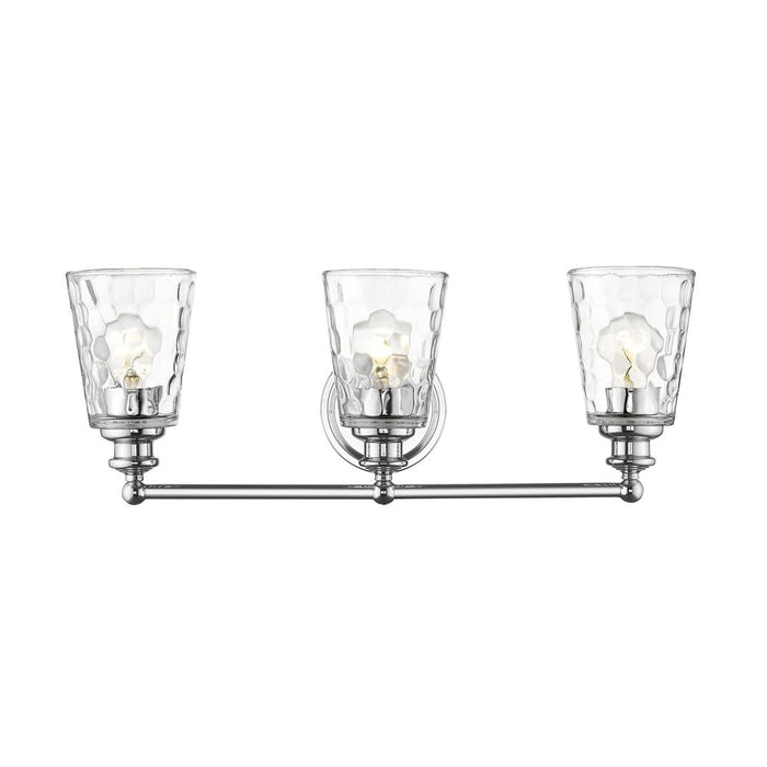 9" Silver And Clear Metal and Glass Vanity Flush Mounted Sconce