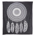 92" X 84" Black And White Abstract Cotton Hanging Tapestry