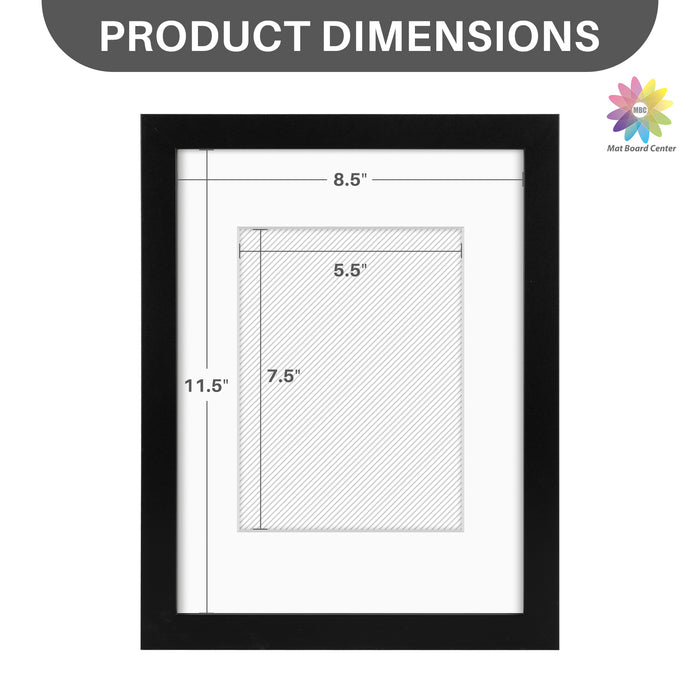 9x12 Picture Frame with White Mat for 6x8 Photo (8 Pcs Per Box)