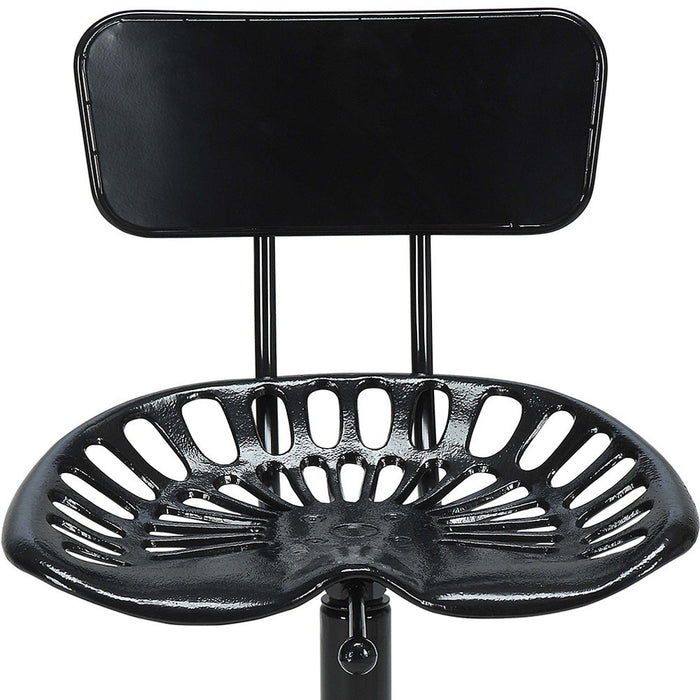 Black Iron Low Back Bar Height Bar Chair