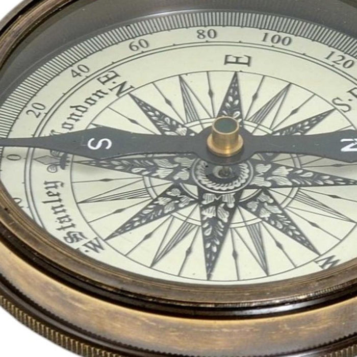 Brass Makers To The Queen Compass With Leather Case