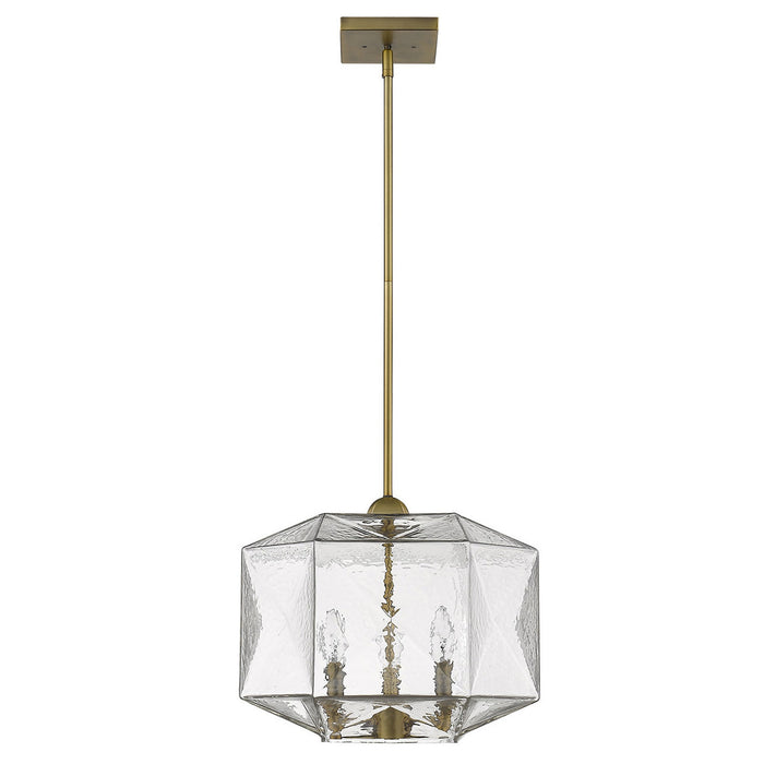 Bronze Metal Three Light Dimmable Ceiling Light With Copper Shades