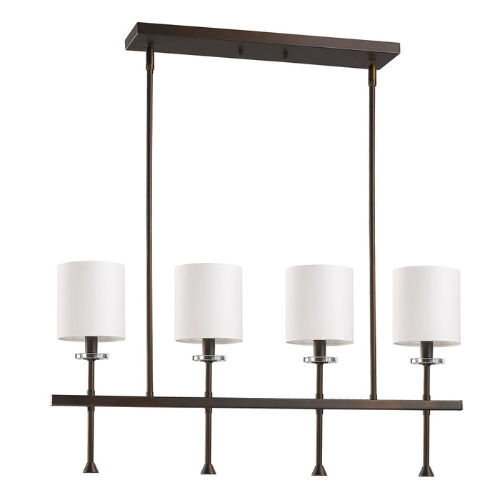 Brown Crystal Four Light Dimmable Ceiling Light