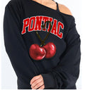 Camp Future Cherries off Shoulder Crew