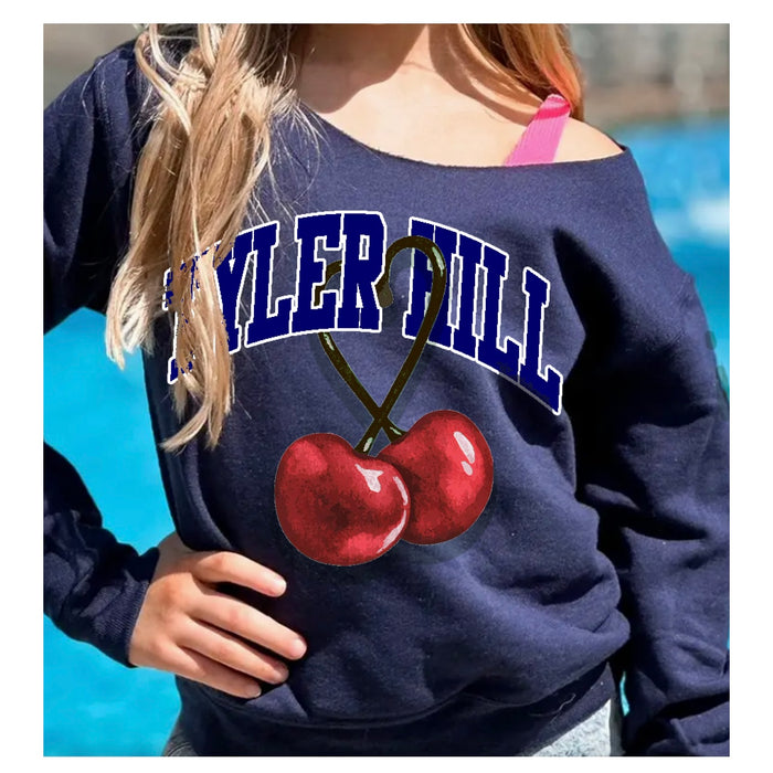 Camp Future Cherries off Shoulder Crew