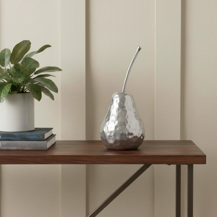 Delicious Hammered Finish Pear Statue