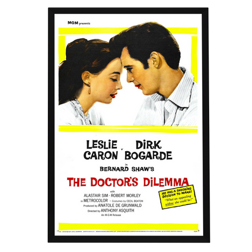 "Doctor's Dilemma" (1958) Framed Movie Poster