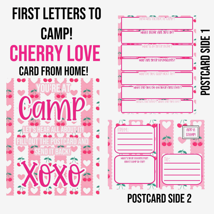First Letter Cards - Cherry Love