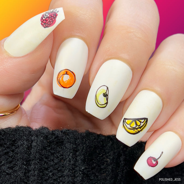 Fruit Cocktail Collection - So Juicy! (CjS-209) Etched Nail Art Stamping Plate