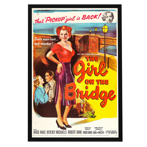 "Girl On The Bridge" (1951) Framed Movie Poster