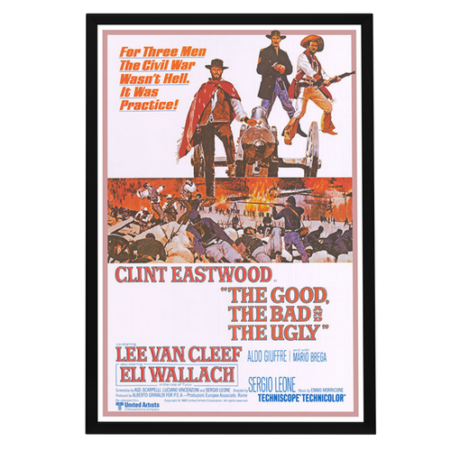 "Good, the Bad and the Ugly" (1966) Framed Movie Poster