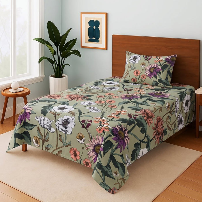 Green Forest - Single Bedsheet Set - Zaraish.com