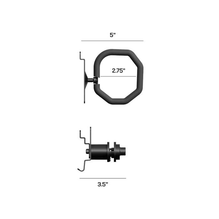 Hold Up Displays Locking Firearm Display HD71 Side View