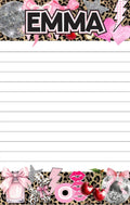 Leopard Collage Personalized Lined Notepad