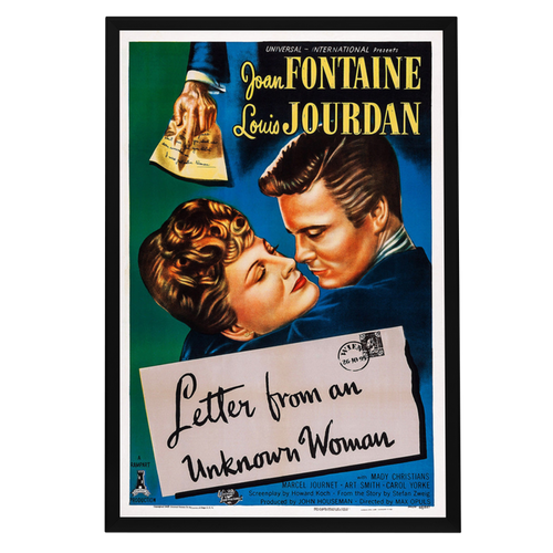 "Letter From An Unknown Woman" (1948) Framed Movie Poster