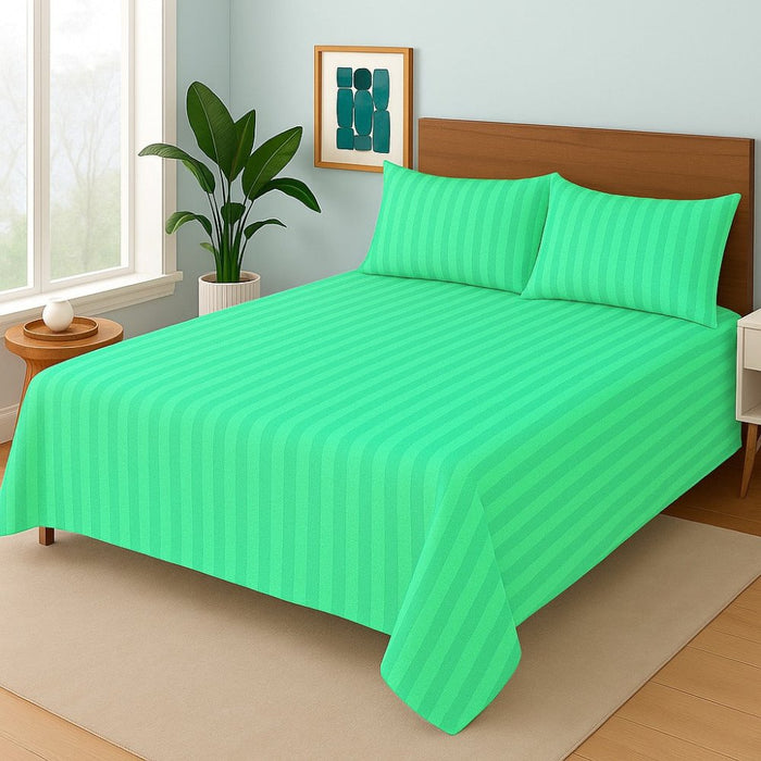 Green Stripe - Bedsheet Set - Zaraish.com