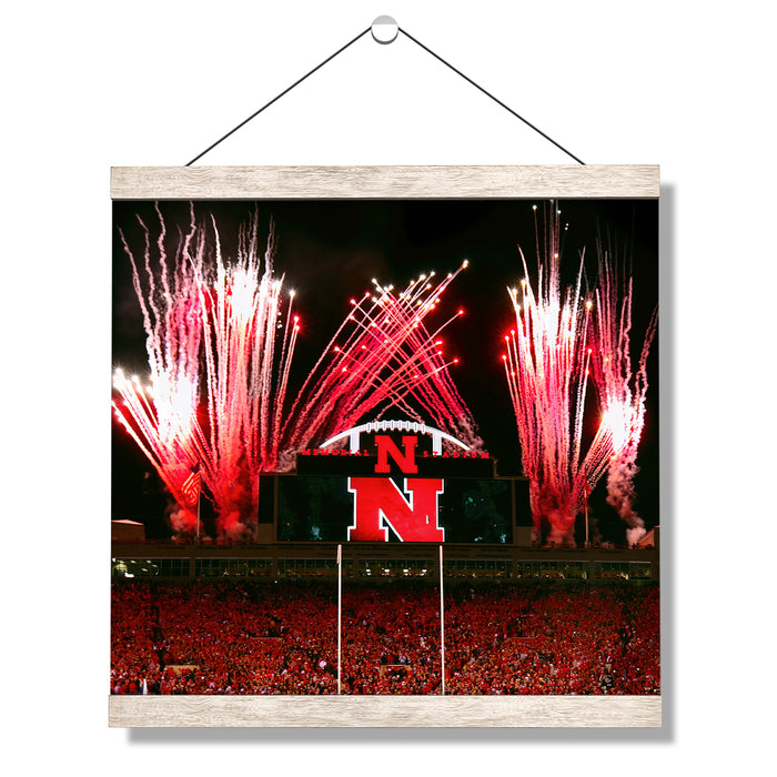 Nebraska - Nebraska Entrance - College Wall Art #Hanging Canvas
