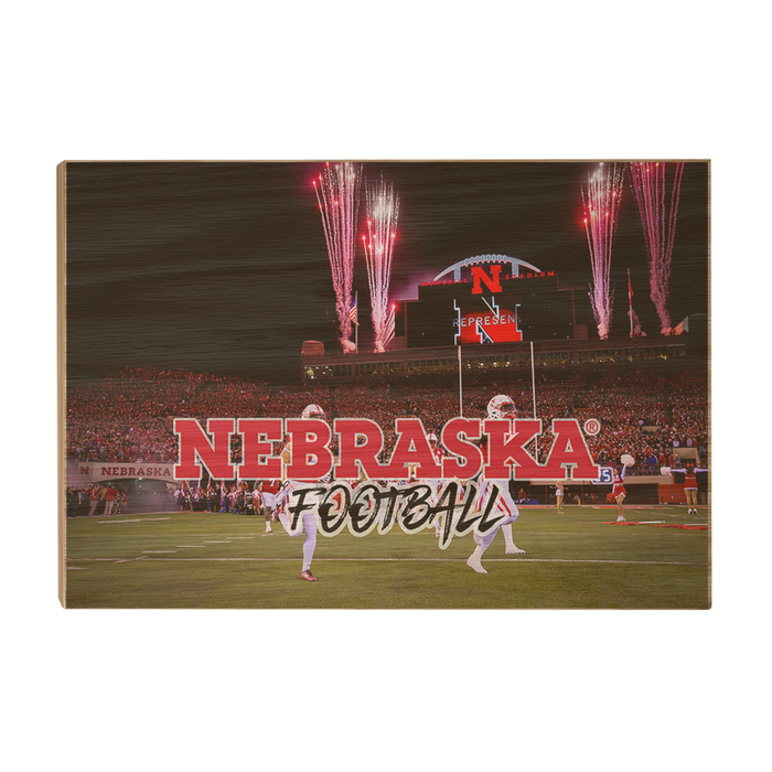 Nebraska Cornhuskers - Nebraska Football - College Wall Art #Wood