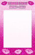 Pink Glitter with Kisses from Home Personalized Notepad