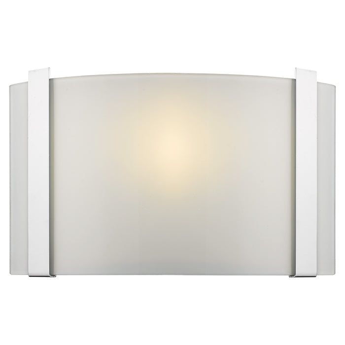 Polished Chrome Wall Sconce with Frosted Glass Shade