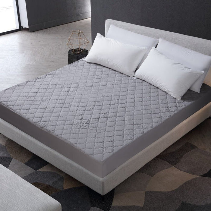 Quilted Waterproof Mattress Protector (Grey) - Zaraish.com