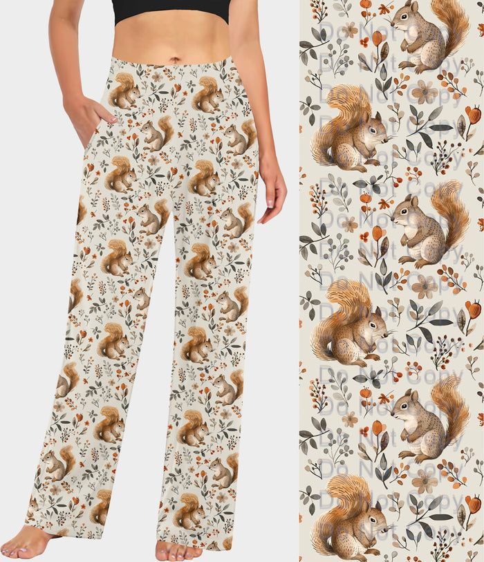 RTS - Beige Squirrel Lounge Pants - Alonna's Legging Land