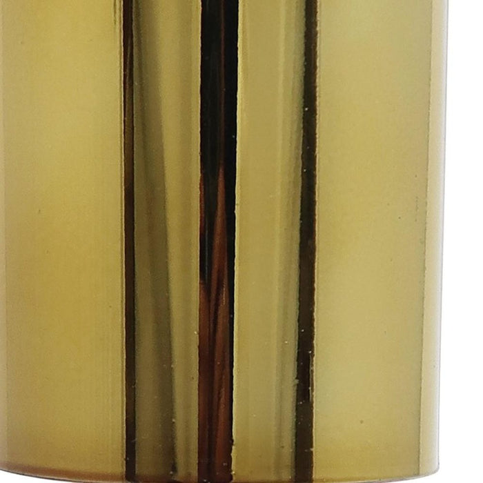 Set of Two Amber Gold And Pink Faceted Crystal Tabletop Taper Candlesticks