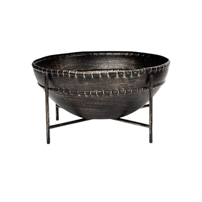Set of Two Black Metal Decorative Bowl