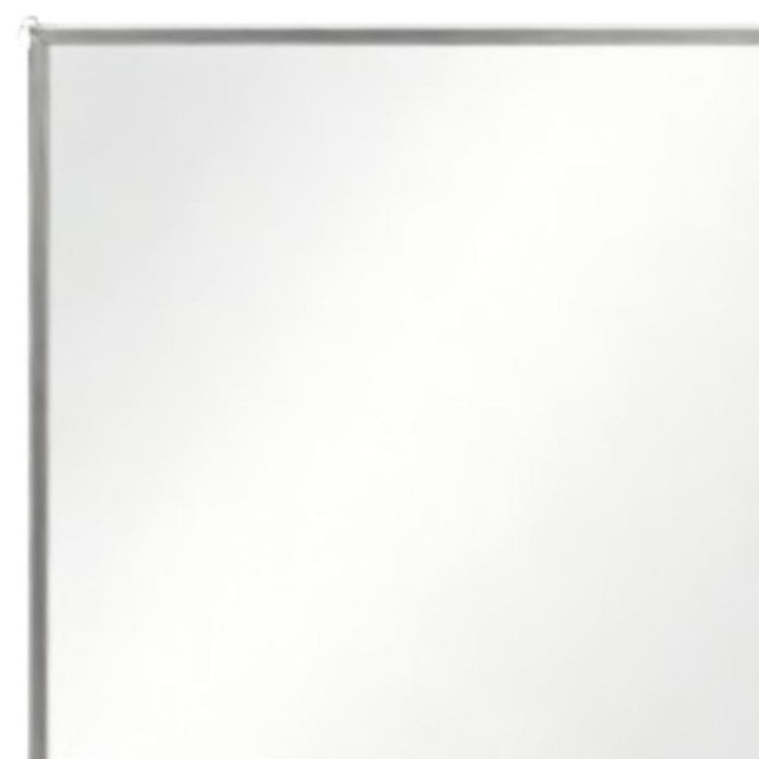 Set of Two Silver Aluminum Framed Bathroom Vanity Mirror