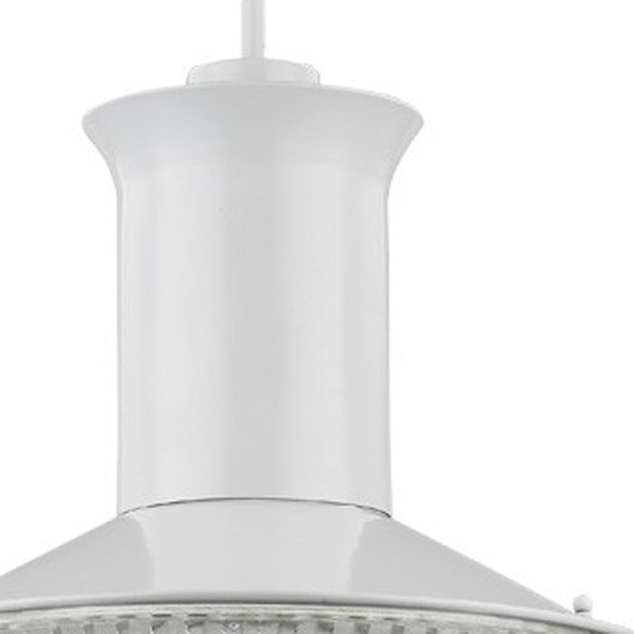 Silver Iron Dimmable Ceiling Light With White Shades