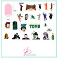 Tales from the Tomb (CjSH-45) Etched Nail Art Stamping Plate