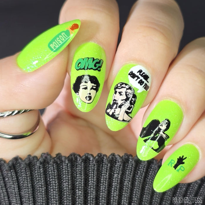 Tales from the Tomb (CjSH-45) Etched Nail Art Stamping Plate