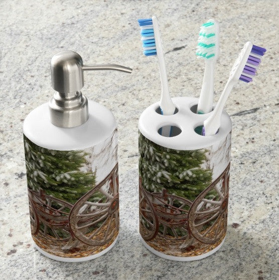 Wagon in Winter Bathroom Set