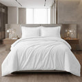 White Queen Cotton Blend 300 Thread Count Washable Duvet Cover Set