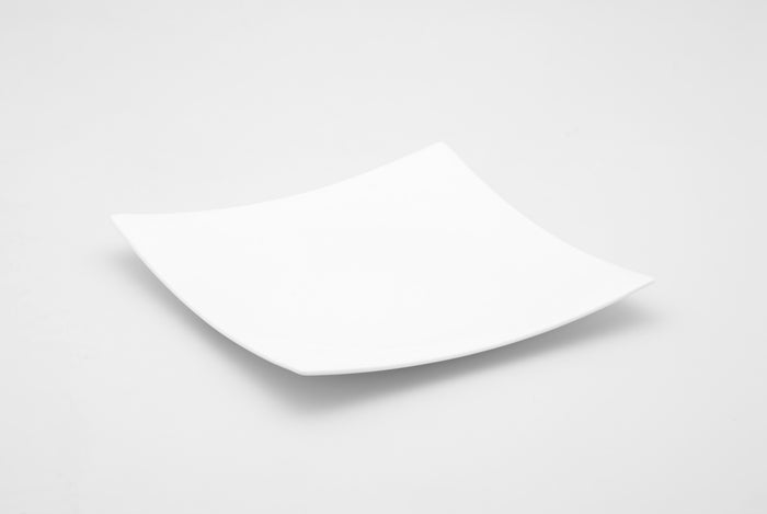 White Six Piece Square Bone China Service For Six Bread and Butter Set