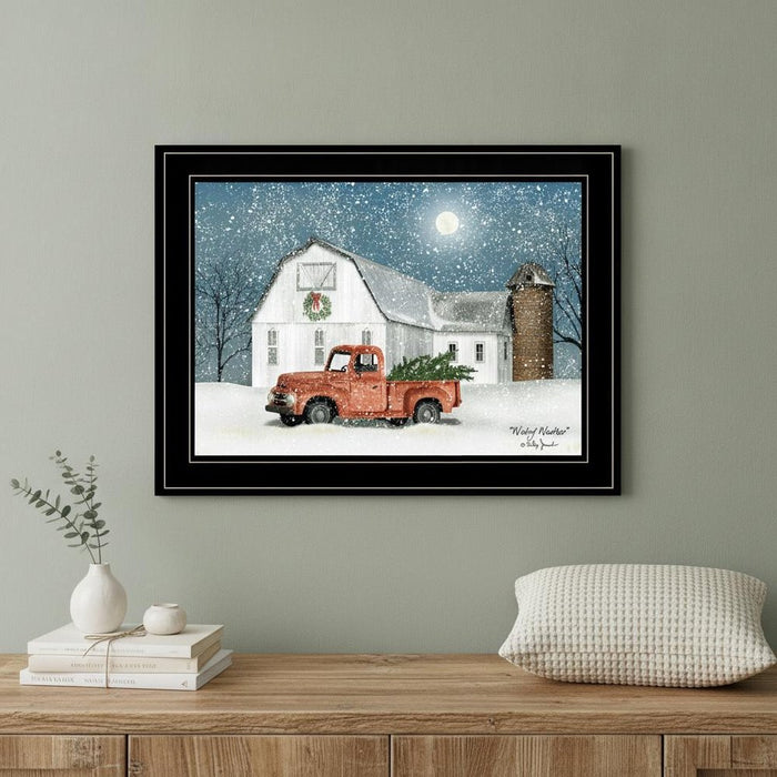 Wintry Weather 3 Black Framed Print Wall Art